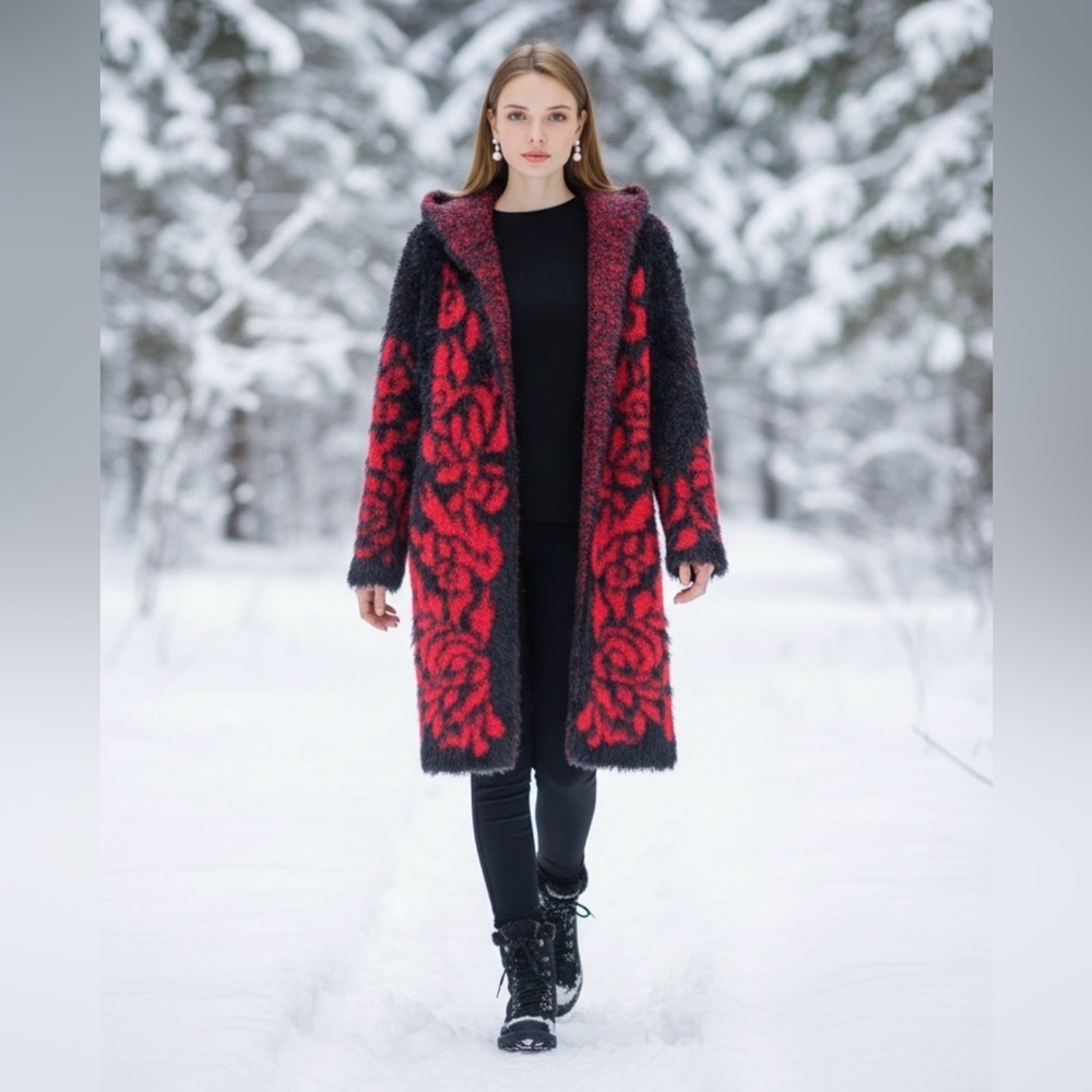 Cardigan Vest Jacket Women’s Red Size S/M Used